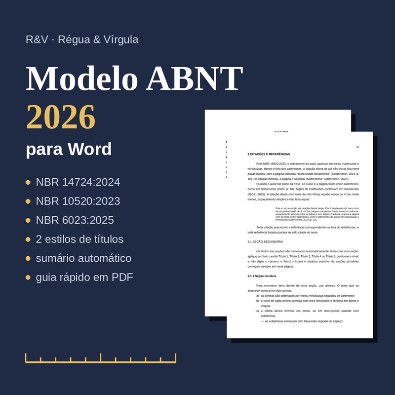 Capa do Modelo ABNT 2026 para Word